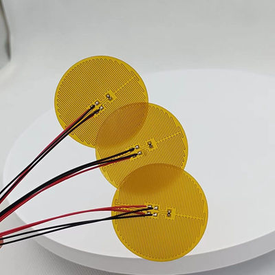 Yellow/Black Flexible Heating Pad With Polyimide Core Components For Custom Applications